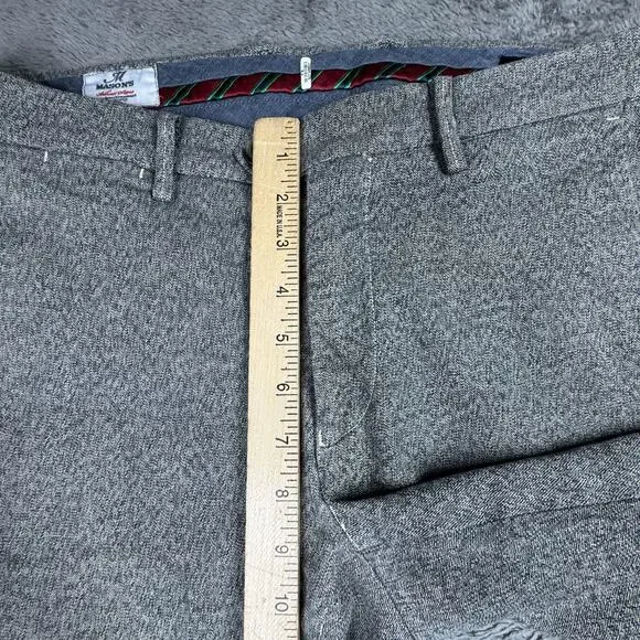 Mason's Men's Trousers Dress Pants Slim Fit 32x34 Gray Patterned Cotton Blend - Picture 12 of 12